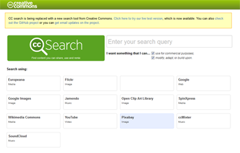 Screenshot, Creative Commons - search for free website graphics!